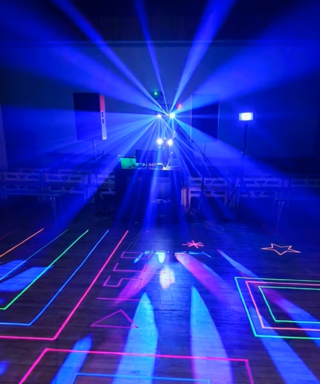 High school glow disco